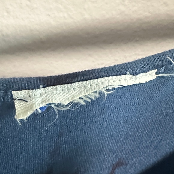 Blue Dip-Dye Cold Shoulder Long Sleeve Top - Picture 2 of 12